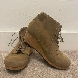 Birkenstock Edith Papillio Mud Green Suede Leather Nar